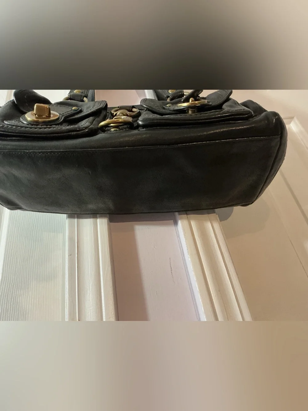 Authentic Coach Legacy Mandy Bag with Gold Hardware